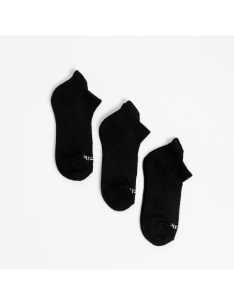 New Season Kizik Ankle Socks - Black - 3 Pack Latest Edition