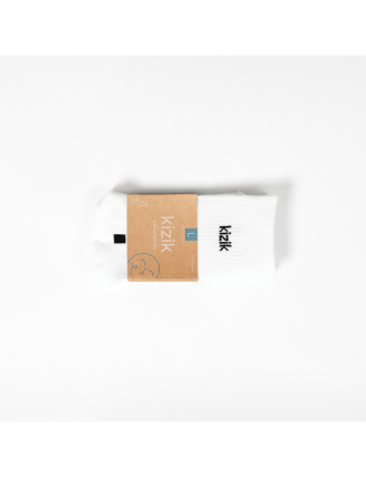 New Season Kizik Crew Socks - White Just Launched