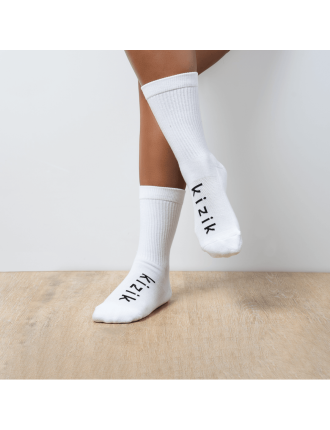 New Season Kizik Crew Socks - White Just Launched