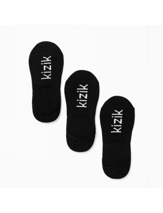 New Season Kizik No Show Socks - Black - 3 Pack New Collection